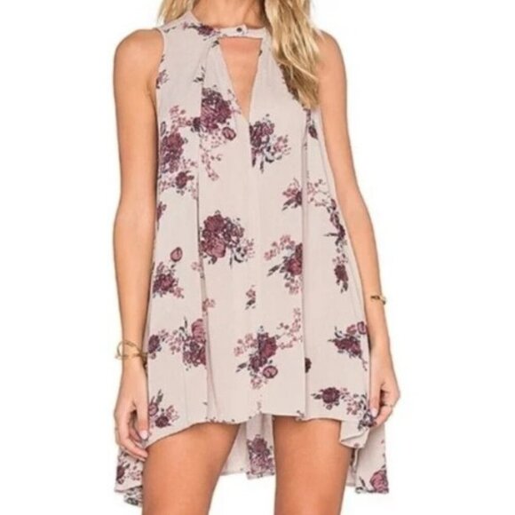 Free People Tree Swing Tunic Top Trapeze Floral Dress Size M - Picture 1 of 16